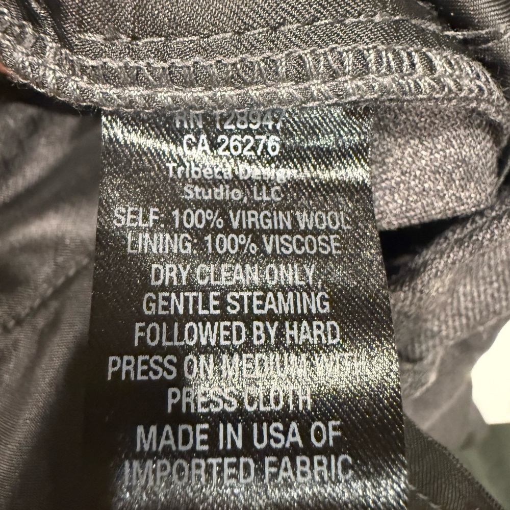Nili Lotan Abella Pleated High Rise Trousers 100% Virgin Wool Made in USA - Picture 8 of 8